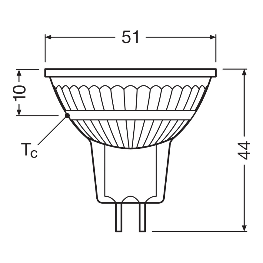 LED dimbare reflectorlamp MR16 GU5,3/5,3W/12V 2700K 36° CRI 97 - Ledvance