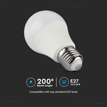 Dimbare LED RGB lamp A60 E27/8,5W/230V 4000K + afstandsbediening