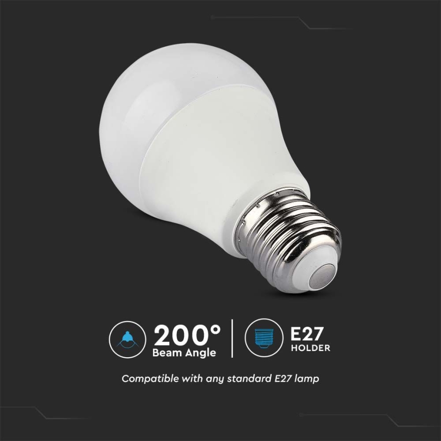 Dimbare LED RGB lamp A60 E27/8,5W/230V 4000K + afstandsbediening
