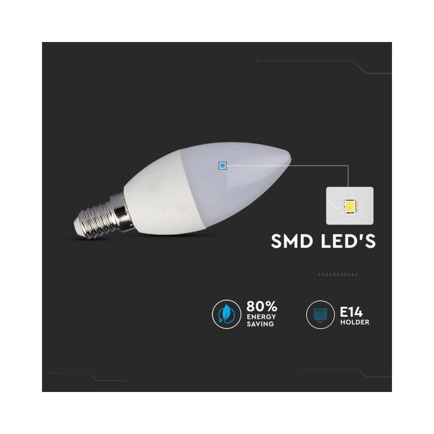 Dimbare LED RGB-lamp E14/3,5W/230V 6400K + afstandsbediening