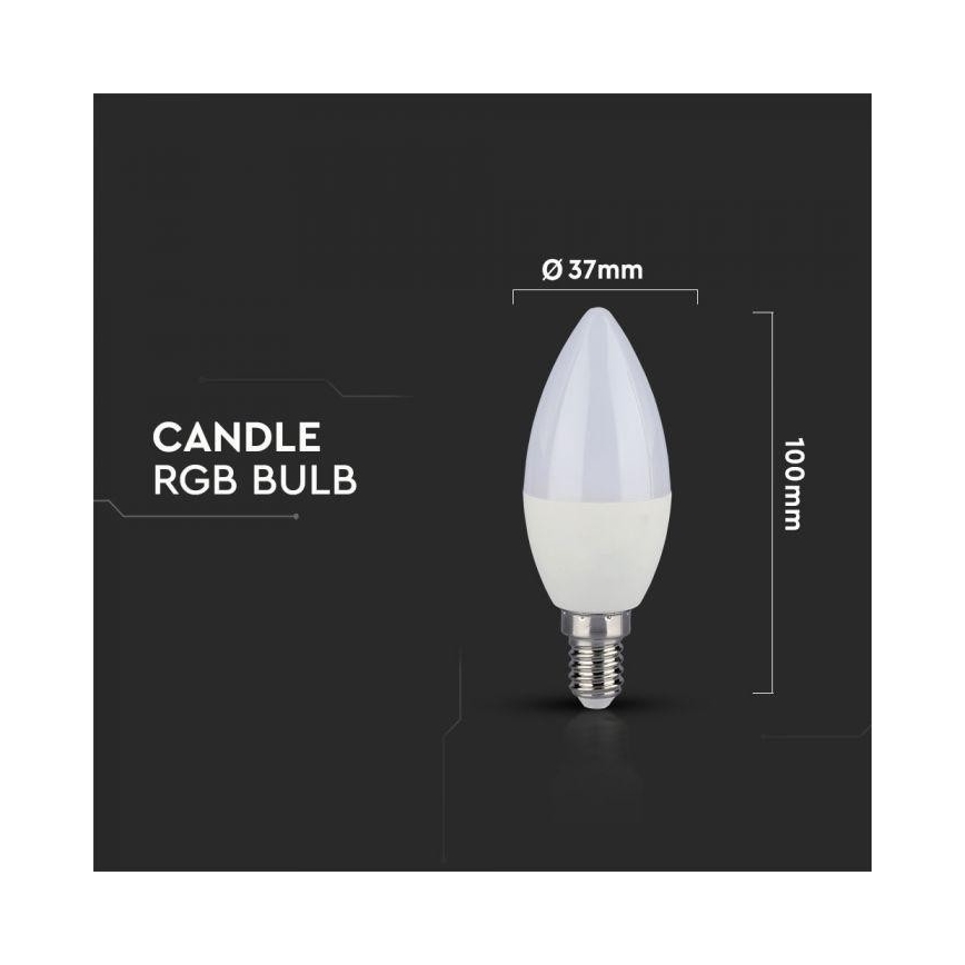 Dimbare LED RGB-lamp E14/3,5W/230V 6400K + afstandsbediening