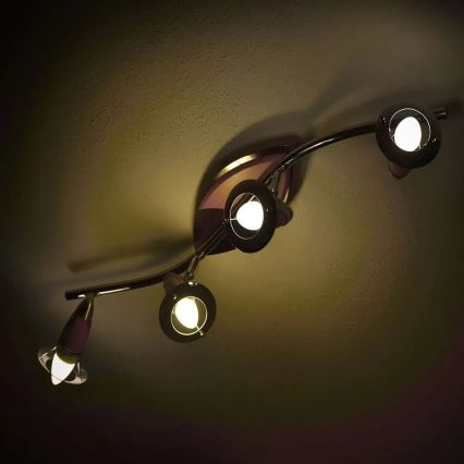 Dimbare LED RGB Lamp E14/4,8W/230V 4000K + afstandsbediening