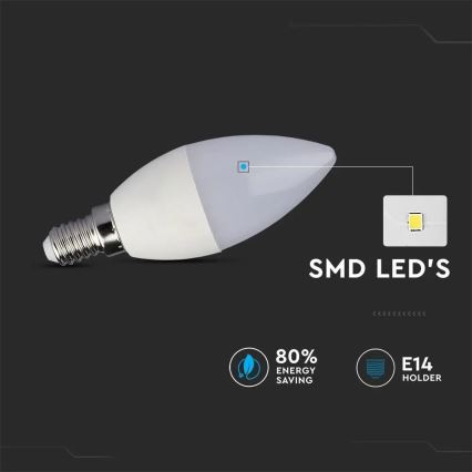 Dimbare LED RGB Lamp E14/4,8W/230V 4000K + afstandsbediening