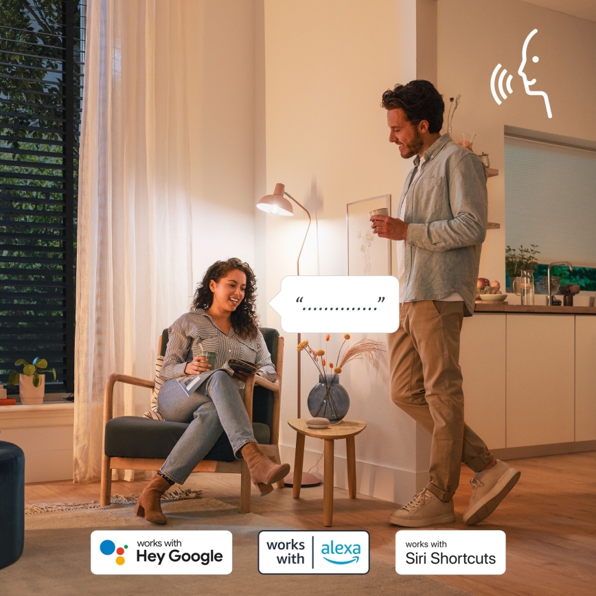 Dimbare RGB-LED-lamp Philips SMART A60 E27/8,5W/230V 2200-6500K + afstandsbediening