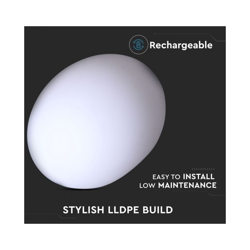 Dimbare LED RGB Lamp voor Buiten LED/1W/230V 20cm IP67 + afstandsbediening