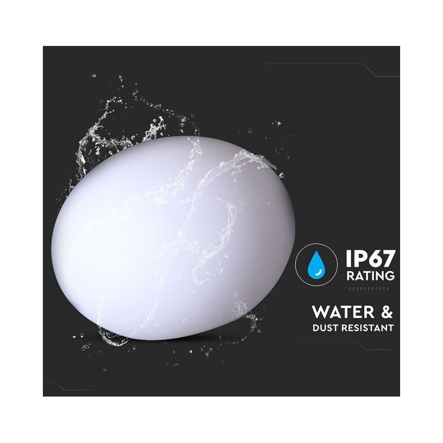 Dimbare LED RGB Lamp voor Buiten LED/1W/230V 20cm IP67 + afstandsbediening