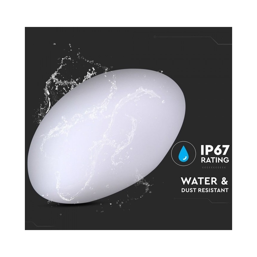 Dimbare LED RGB Lamp voor Buiten LED/1W/230V 28cm IP67 + afstandsbediening