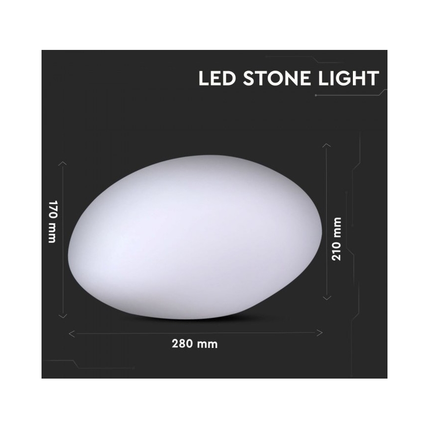 Dimbare LED RGB Lamp voor Buiten LED/1W/230V 28cm IP67 + afstandsbediening