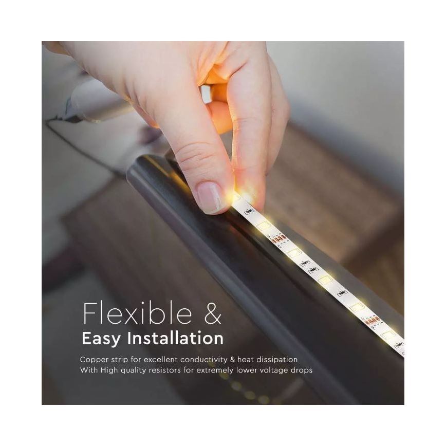 Dimbare LED RGB Lichtstrip 2x5m LED/4,8W/230V + afstandsbediening