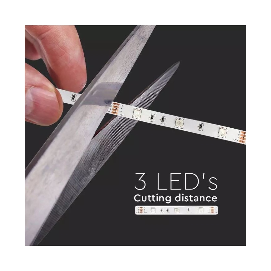 Dimbare LED RGB Lichtstrip 2x5m LED/4,8W/230V + afstandsbediening