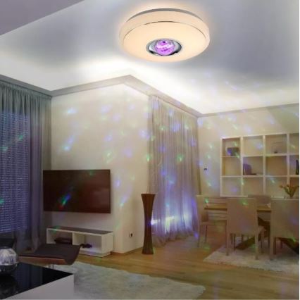Dimbare LED RGB Plafond Lamp MAGIC DISCO LED/18W/230V + afstandsbediening