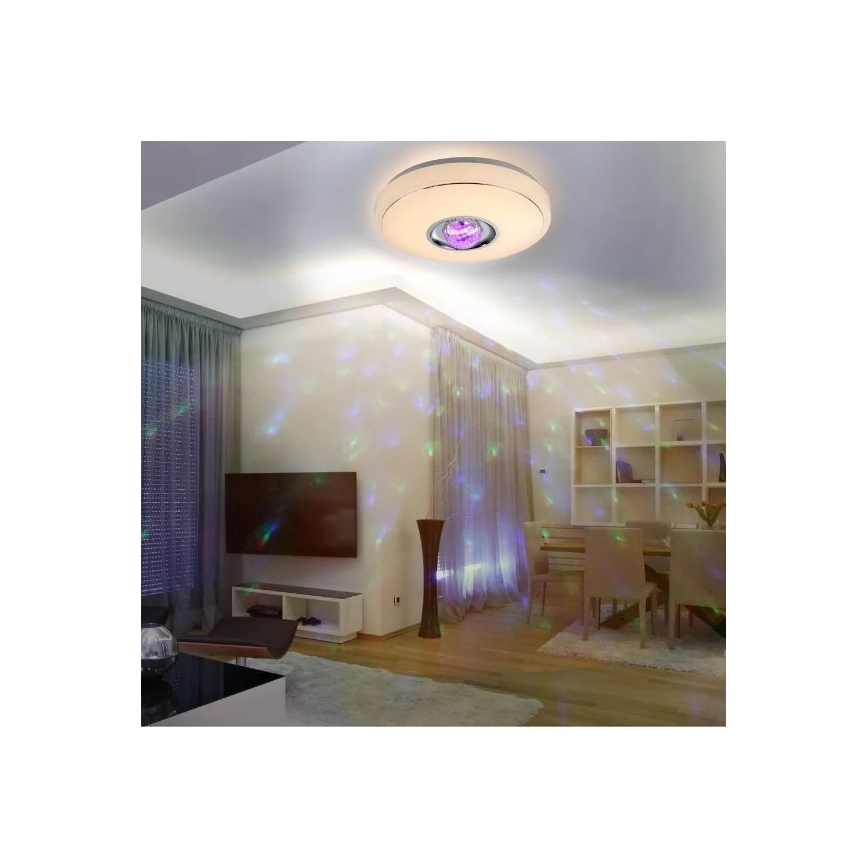 Dimbare LED RGB Plafond Lamp MAGIC DISCO LED/18W/230V + afstandsbediening