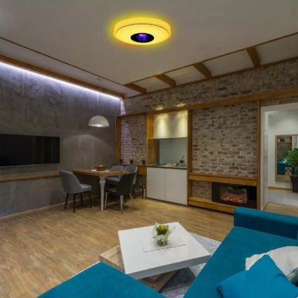 Dimbare LED RGB Plafond Lamp MAGIC DISCO LED/18W/230V + afstandsbediening