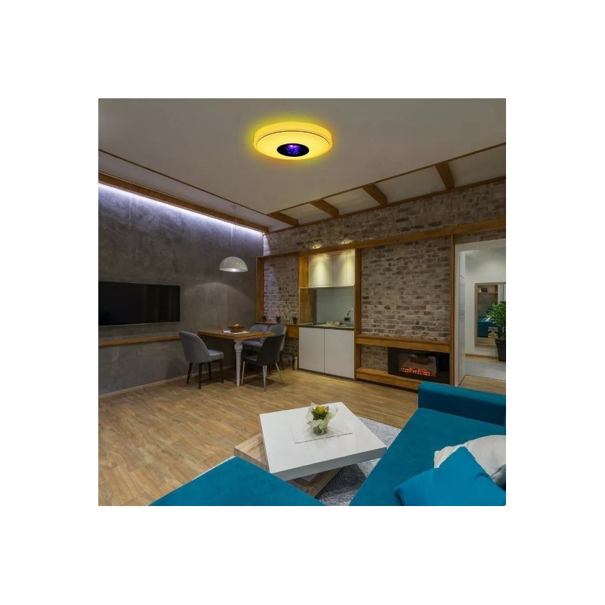 Dimbare LED RGB Plafond Lamp MAGIC DISCO LED/18W/230V + afstandsbediening