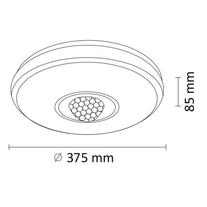 Dimbare LED RGB Plafond Lamp MAGIC DISCO LED/18W/230V + afstandsbediening