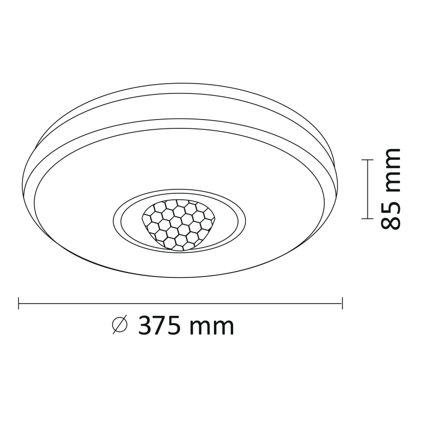 Dimbare LED RGB Plafond Lamp MAGIC DISCO LED/18W/230V + afstandsbediening