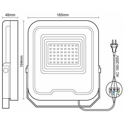 Dimbare LED RGB Schijnwerper LED/30W/230V 3000K-6500K Wi-Fi Tuya IP65