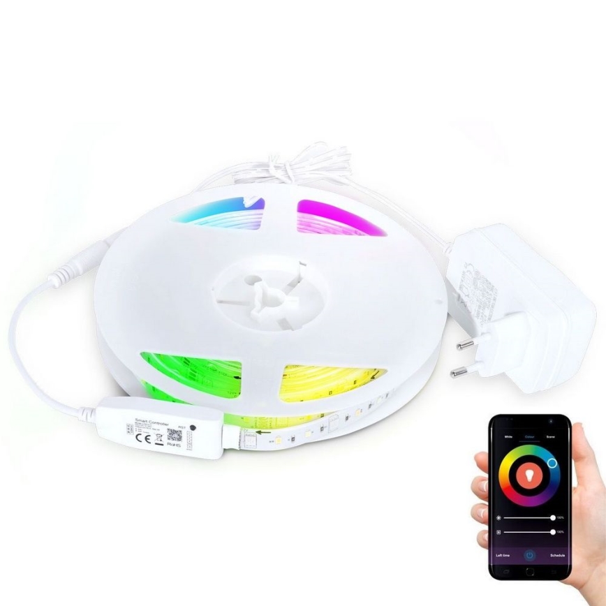 Dimbare LED RGB Strip LED/24W/230V 5m 3000-6000K Wi-Fi Tuya