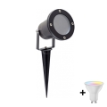 Dimbare LED RGBW buitenlamp BLAKE 1xGU10/4,8W/230V IP65 + afstandsbediening