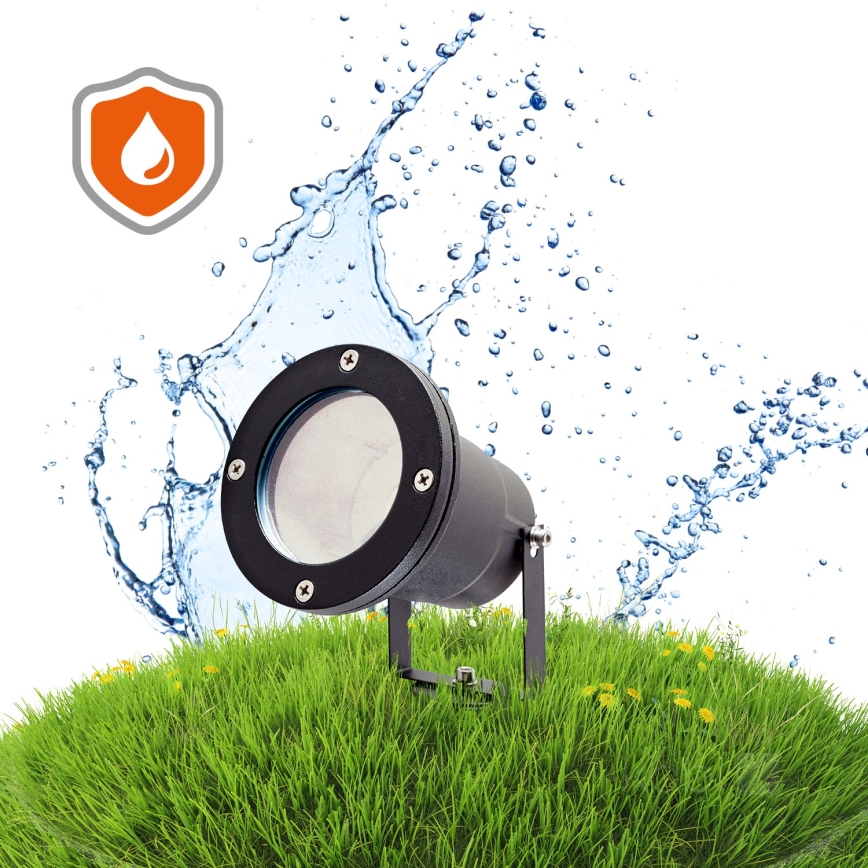 Dimbare LED RGBW buitenlamp BLAKE 1xGU10/6W/230V IP65 + afstandsbediening