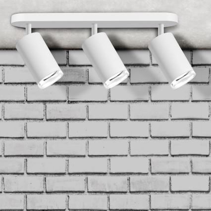 Dimbare LED RGBW inbouwspot voor de badkamer TURYN 3xGU10/6,5W/230V 2700-6500K Wi-Fi IP44 wit