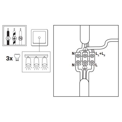 Dimbare LED RGBW inbouwspot voor de badkamer TURYN 3xGU10/6,5W/230V 2700-6500K Wi-Fi IP44 wit