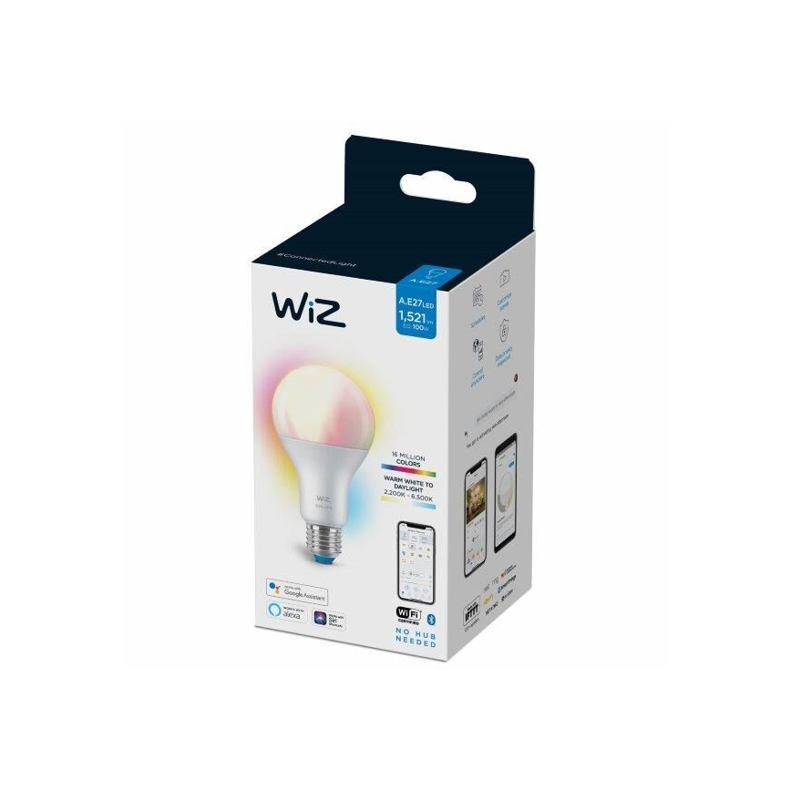 Dimbare LED RGBW Lamp A67 E27/13W/230V 2200-6500K CRI 90 Wi-Fi -WiZ