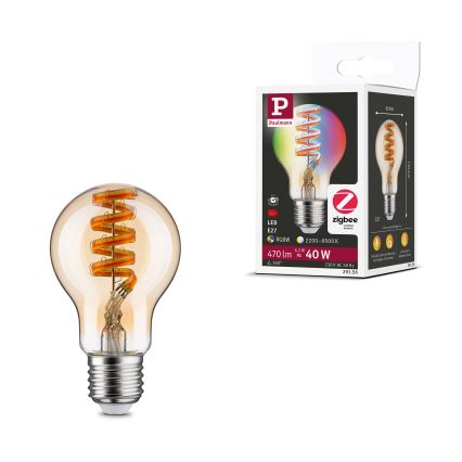 Dimbare LED RGBW-lamp FILAMENT E27/6,3W/230V 2200-6500K - Paulmann 29156