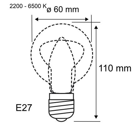 Dimbare LED RGBW-lamp FILAMENT E27/6,3W/230V 2200-6500K - Paulmann 29156