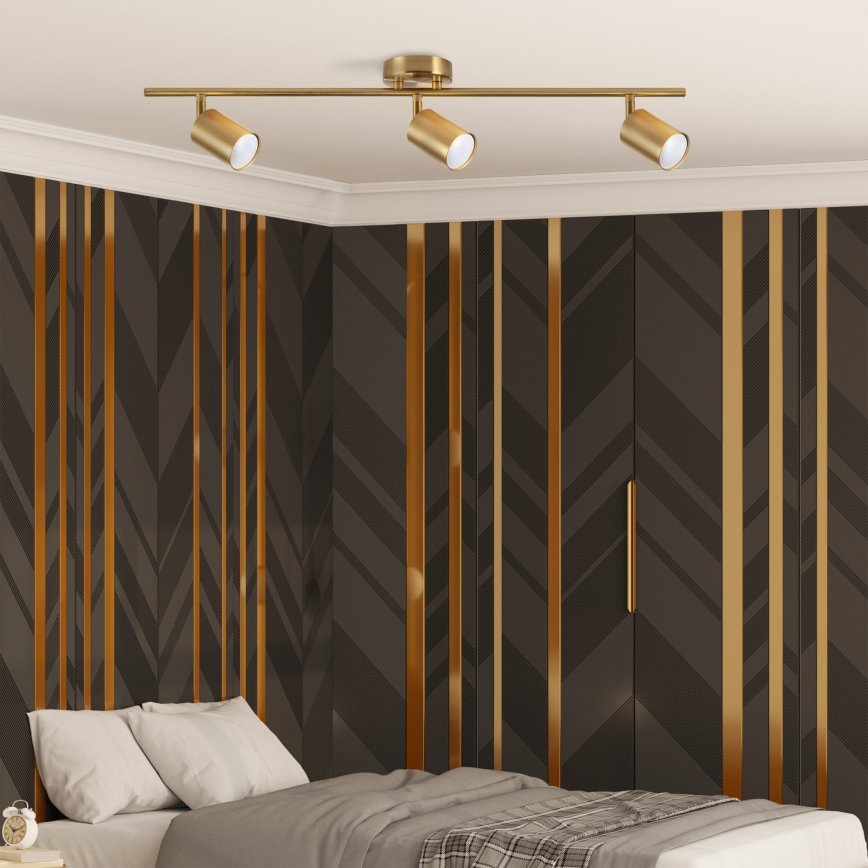 LED RGBW dimbare spot GOLDI 3xGU10/6W/230V 3000K Wi-Fi goudkleurig