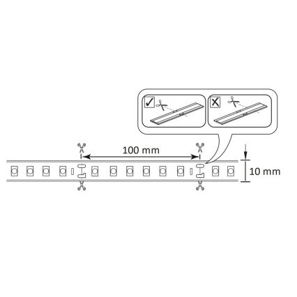 Dimbare LED RGBW Strip 5m LED/24W/12V IP65