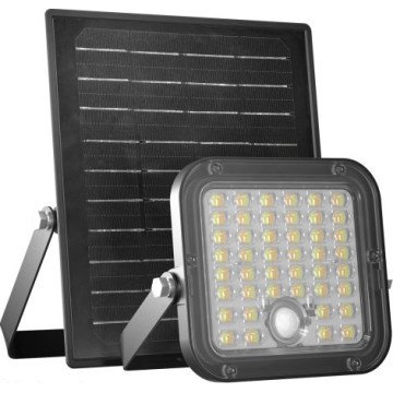 Dimbare LED-schijnwerper op zonne-energie met sensor LED/10W/3,7V 3000/4000K IP65 3600 mAh + afstandsbediening
