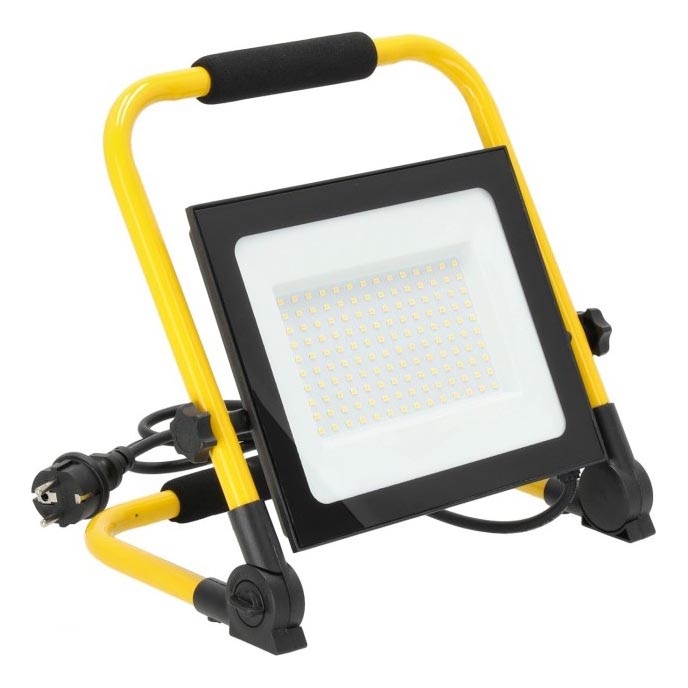 Dimbare LED schijnwerper TIGRA LED/100W/4000K IP54 zwart/geel
