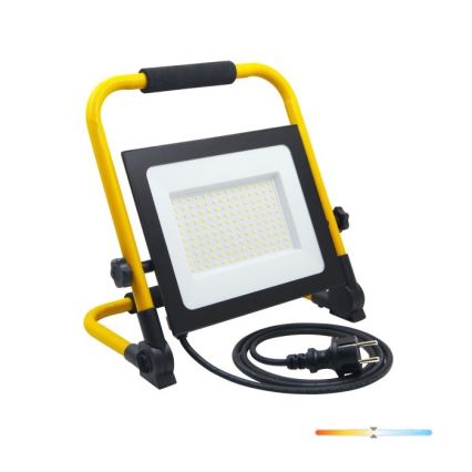 Dimbare LED schijnwerper TIGRA LED/100W/4000K IP54 zwart/geel