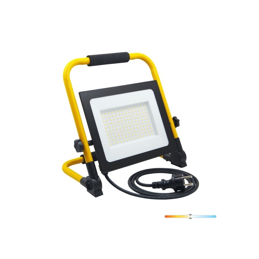 Dimbare LED schijnwerper TIGRA LED/100W/4000K IP54 zwart/geel