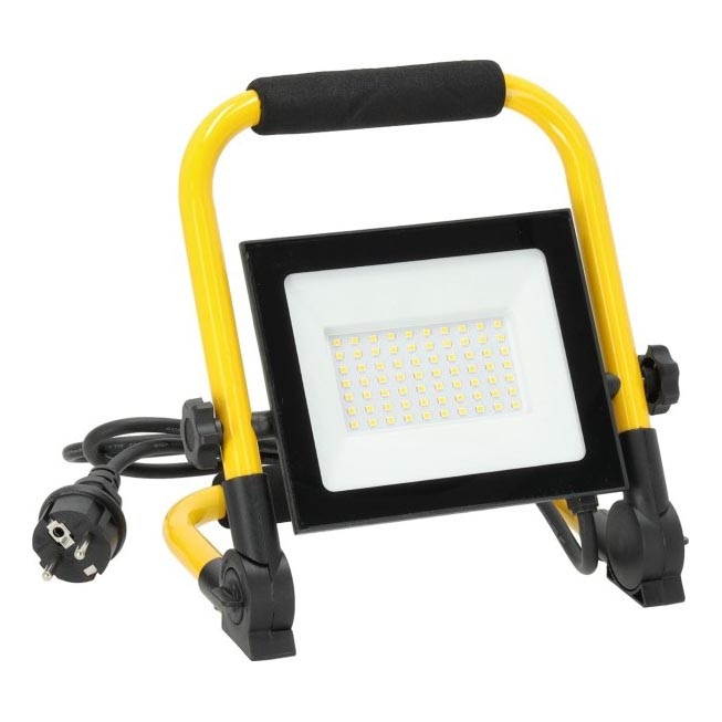 Dimbare LED schijnwerper TIGRA LED/50W/4000K IP54 zwart/geel
