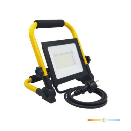 Dimbare LED schijnwerper TIGRA LED/50W/4000K IP54 zwart/geel
