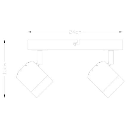 Dimbare LED Spot MANU 2xGU10/5,8W/230V wit