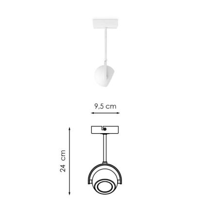 Dimbare LED Spot NOP 1xGU10/5,8W/230V wit