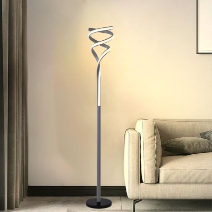 Dimbare LED Staande lamp LED/50W/230V 3000-6500K grijs + afstandsbediening