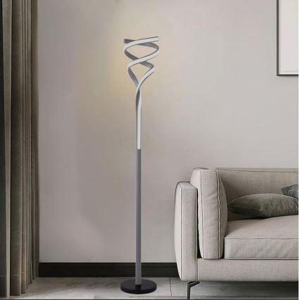Dimbare LED Staande lamp LED/50W/230V 3000-6500K grijs + afstandsbediening