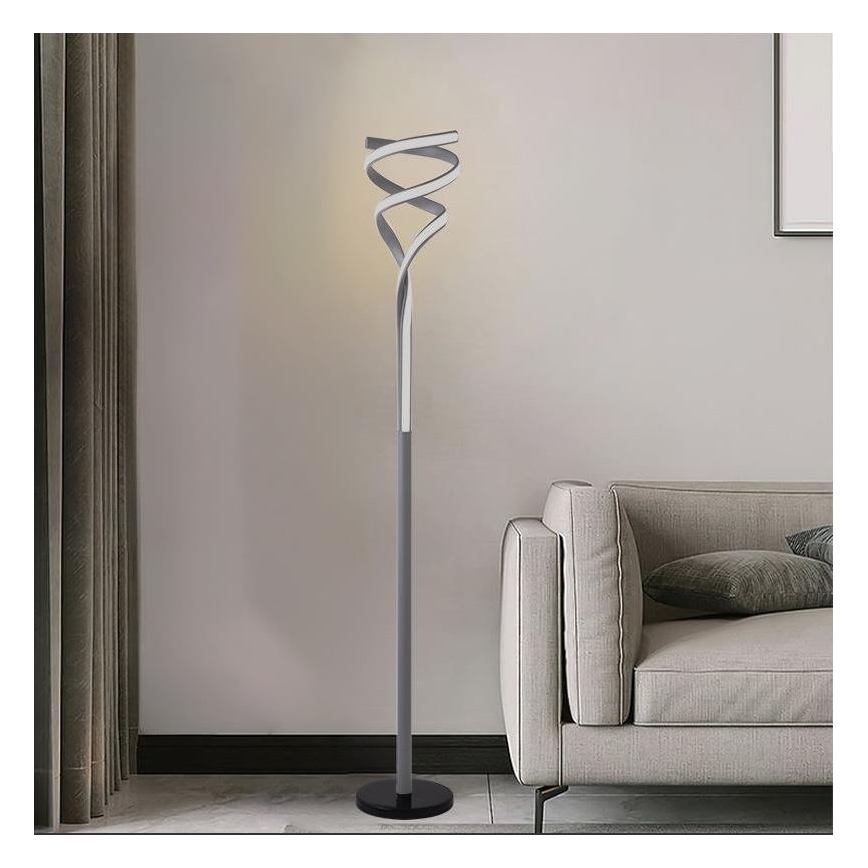 Dimbare LED Staande lamp LED/50W/230V 3000-6500K grijs + afstandsbediening