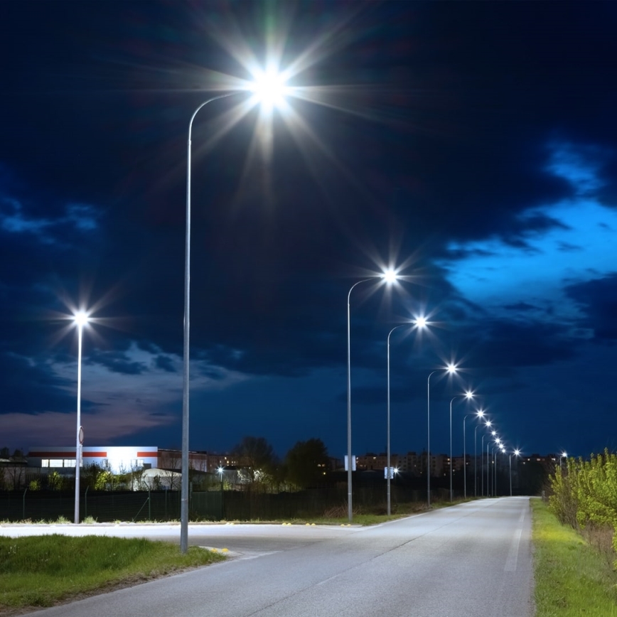 LED-dimbare straatlamp met schemersensor en zonnepaneel LED/200W/20000 mAh 6500K IP65 grijs