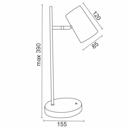 Dimbare LED Tafel Lamp met Touch Aansturing ALICE LED/5W/230V wit