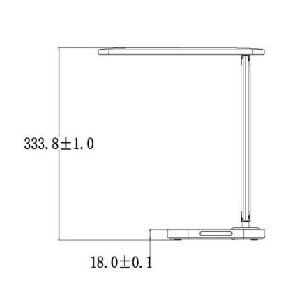 Dimbare LED Tafel Lamp met Touch Aansturing en USB Verbinding KIARA LED/7W/230V wit