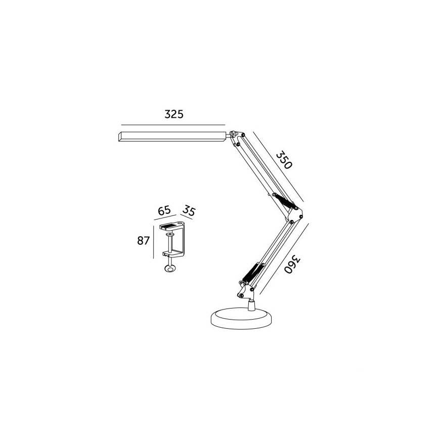 Dimbare LED tafellamp 2in1 USB TENUIX LED/14W/5V 3000-6000K wit