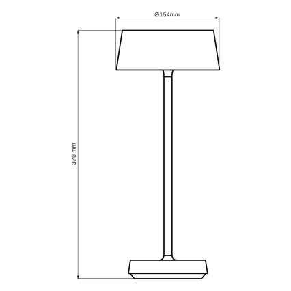 LED Dimbaar aanraken buitenshuis tafellamp CASABLANCA LED/3,4W/5V USB 3600 mAh IP44 wit