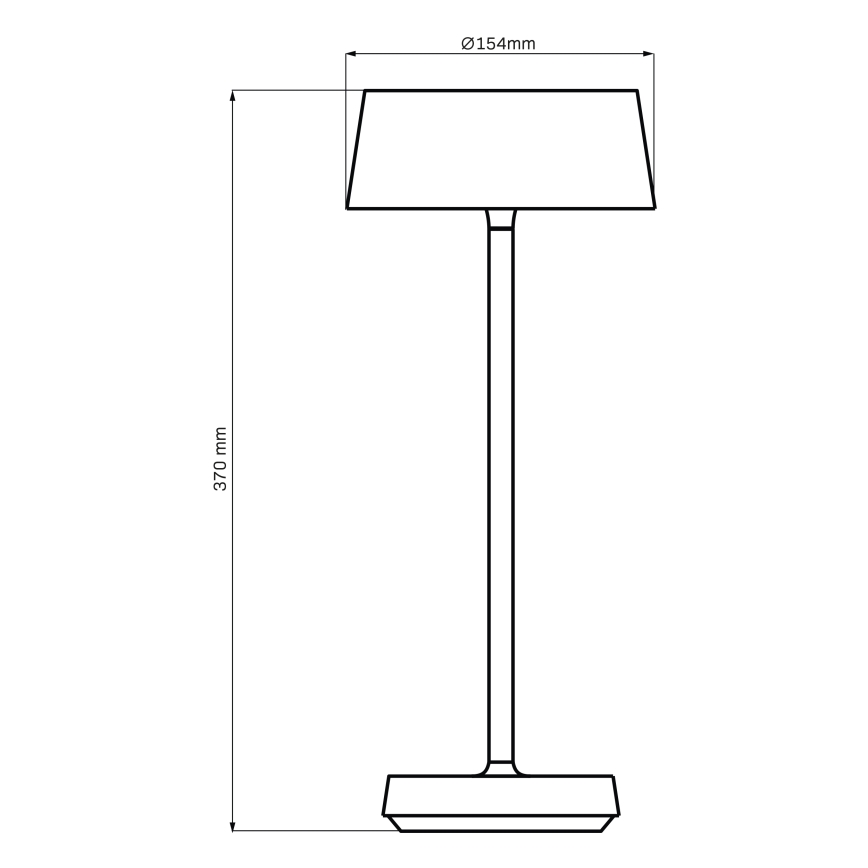 LED Dimbaar aanraken buitenshuis tafellamp CASABLANCA LED/3,4W/5V USB 3600 mAh IP44 wit
