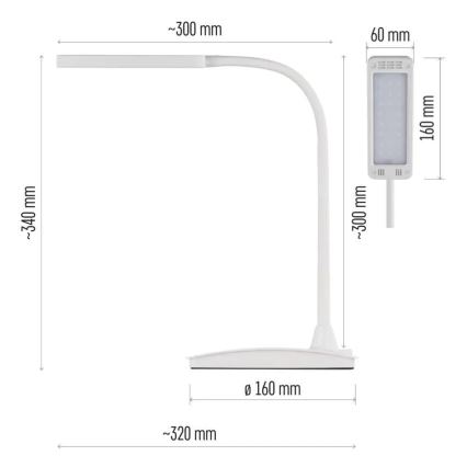 Dimbare LED-tafellamp EDDY LED/6W/230V 3000/4500/6800K wit