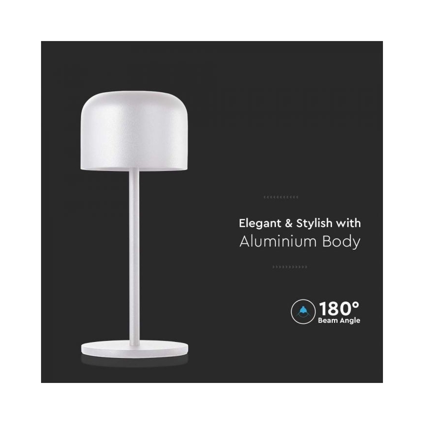 LED Dimbare oplaadbare touch tafellamp LED/1,5W/5V 2700-5700K IP54 2200 mAh wit